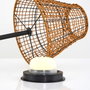 Opviq Lámpara de Suelo de Mimbre Solar Roble